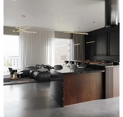 Lampa Wisząca Trio 1 Złoto Szczotkowane od Maxlight