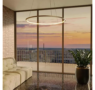 Lampa Wisząca Queen 50cm Złoto Szczotkowane od Maxlight