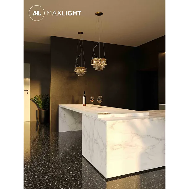 Lampa Wisząca Monaco Złota Ø42 cm od Maxlight