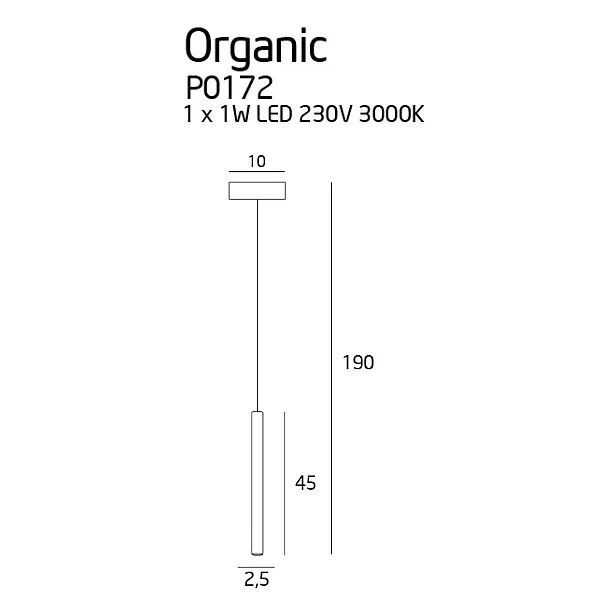 Lampa Wisząca Organic Chrom od Maxlight