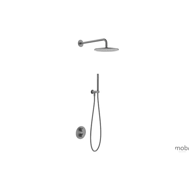 Termostatyczny natryskowy zestaw podtynkowy Northern Gunmetal Brushed Grafit Szczotkowany od Mobi