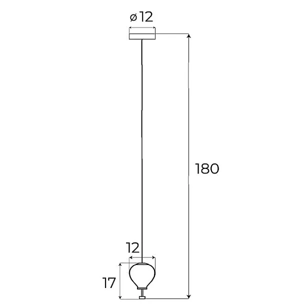 Lampa Wisząca Palloncini 1 Amber Glass od Malight
