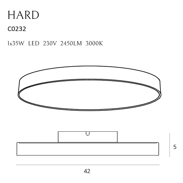 Lampa Sufitowa Hard Sterowana z Aplikacji Tuya od Maxlight