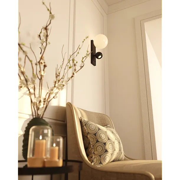 Kinkiet Atom Czarny od Maxlight