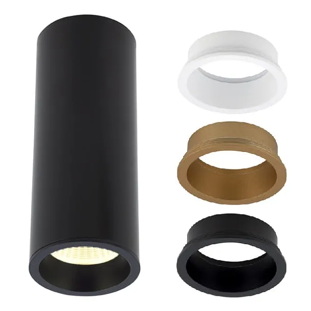 Lampa Sufitowa/Plafon Long Okrągły Czarny od Maxlight