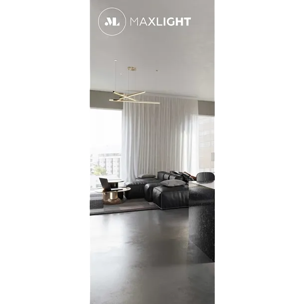 Lampa Wisząca Trio 3  Ściemnialna Złoto Szczotkowane od Maxlight