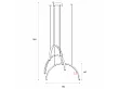 Lampa Wisząca Trio Arc Brushed Gold od Maxlight
