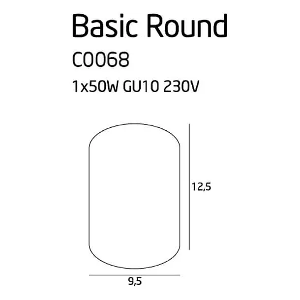 Plafon Basic Round Black od Maxlight