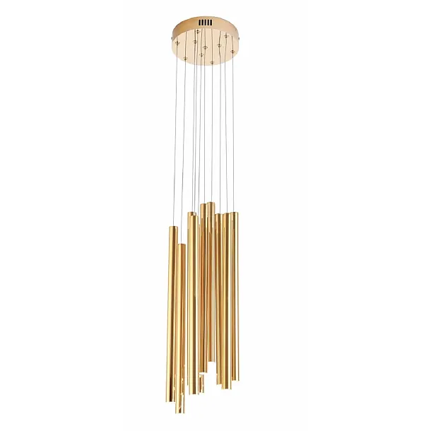 Lampa Wisząca Organic Gold 10x Ściemnialna Złota od Maxlight