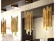 Lampa Wisząca Organic Gold 10x Ściemnialna Złota od Maxlight