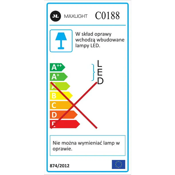 Plafon Organic 33x1 Złoty od Maxlight