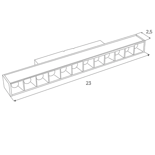 Lampa Magnetyczna Liniowa Magnetic Biała System On/off 12W 666LM 3000K od Maxlight