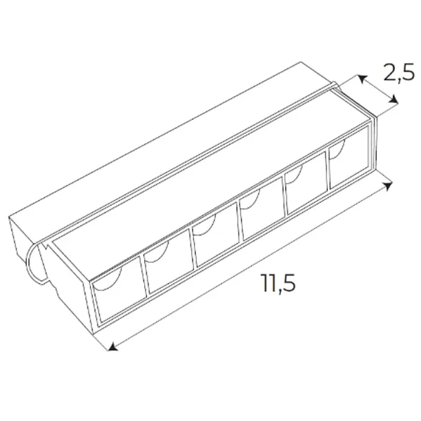 Lampa Magnetyczna Liniowa Magnetic Biała System On/Off 6W 340LM 3000K od Maxlight
