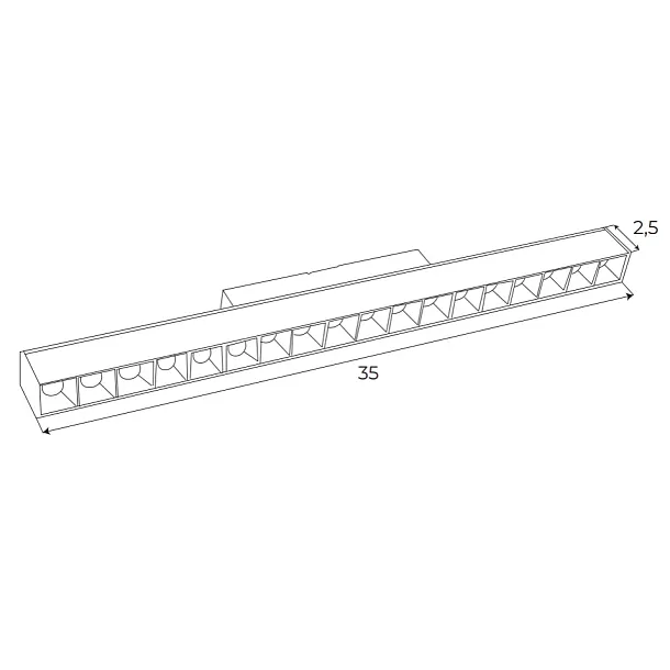 Lampa Magnetyczna Liniowa Magnetic Biała System On/Off 18W 1049LM 3000K od Maxlight