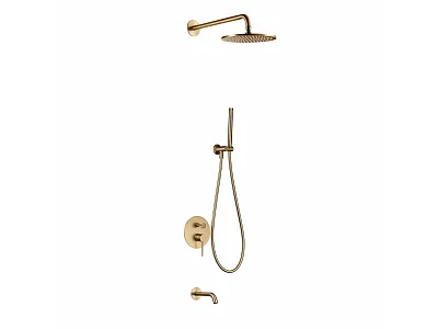 Bateria Podtynkowa Prysznicowa Northern Gold Brushed od Mobi NZW4240BG