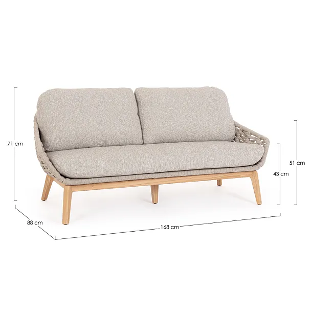 Sofa Ogrodowa Tamires Beżowa od Bizzotto