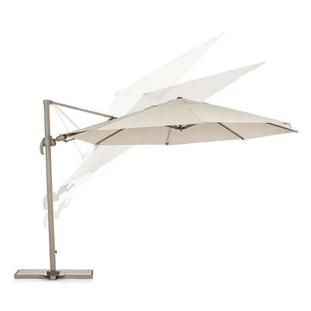 Parasol Ogrodowy Okrągły Orland Szary Średnica 3,5m od Bizzotto