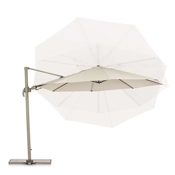 Parasol Ogrodowy Okrągły Orland Szary Średnica 3,5m od Bizzotto