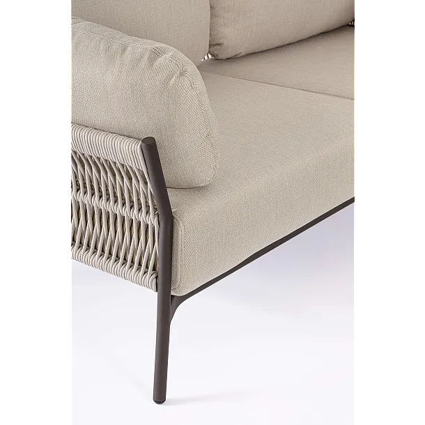 Sofa Ogrodowa 2-osobowa Pardis Beżowo/Czarna od Bizzotto