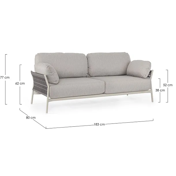 Sofa Ogrodowa 2-osobowa Pardis Piaskowa od Bizzotto