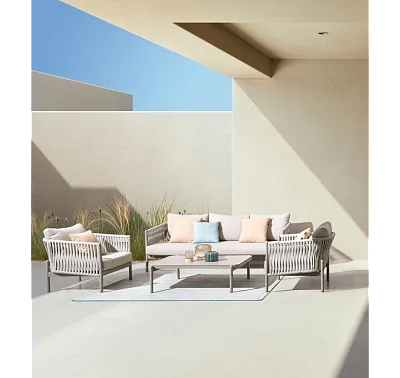 Stolik Kawowy Ogrodowy Florencia Piaskowy 120x75cm od Bizzotto