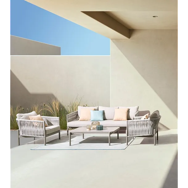 Stolik Kawowy Ogrodowy Florencia Piaskowy 120x75cm od Bizzotto