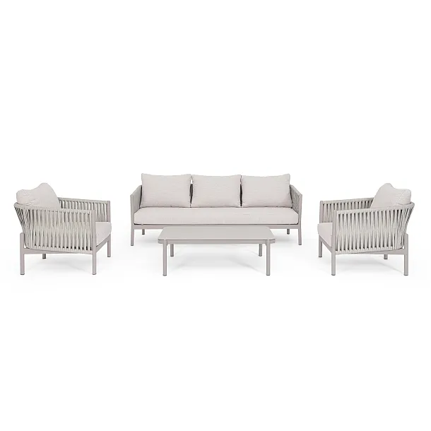 Stolik Kawowy Ogrodowy Florencia Piaskowy 120x75cm od Bizzotto