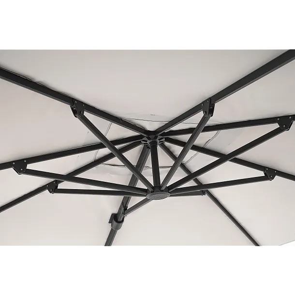 Parasol Ogrodowy Aries 3x4m Jasny z Grafitową Ramą od Bizzotto