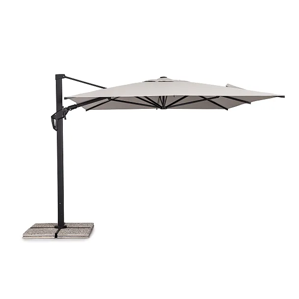 Parasol Ogrodowy Aries 3x4m Jasny z Grafitową Ramą od Bizzotto