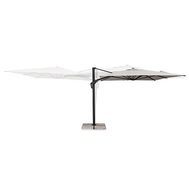 Parasol Ogrodowy Aries 3x4m Jasny z Grafitową Ramą od Bizzotto