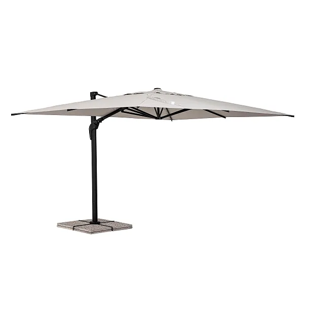 Parasol Ogrodowy Aries 3x4m Jasny z Grafitową Ramą od Bizzotto