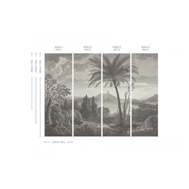 Tapeta Tropical Volcano Vista od Wallcolors