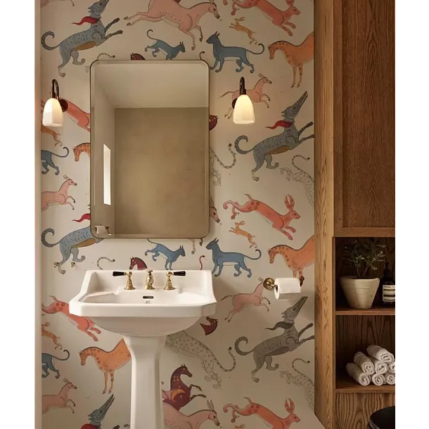 Tapeta Oriental Animals Beige od Wallcolors