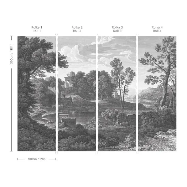Tapeta Ancient Riverside Grove od Wallcolors