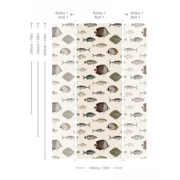 Tapeta Under the Sea Beige od Wallcolors