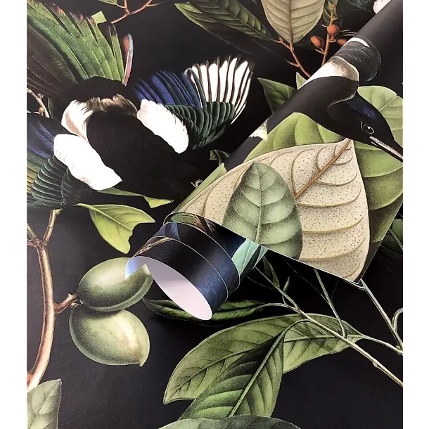 Tapeta Magpie Black od Wallcolors