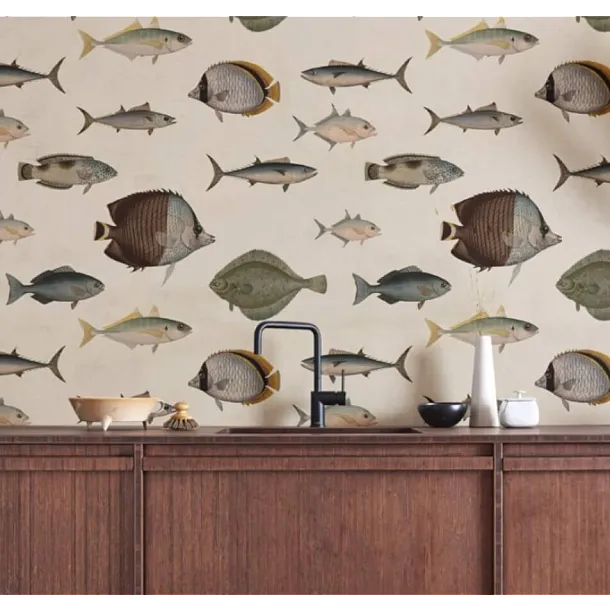 Tapeta Under the Sea Beige od Wallcolors
