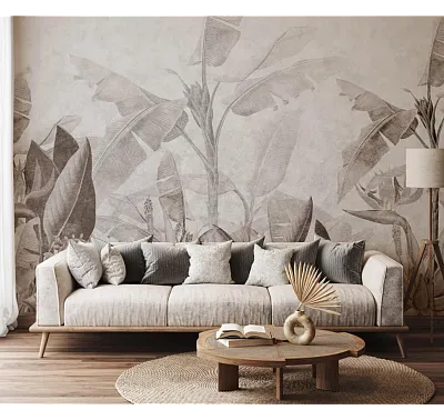 Tapeta Rainforest Beige na Wymiar od WallArt