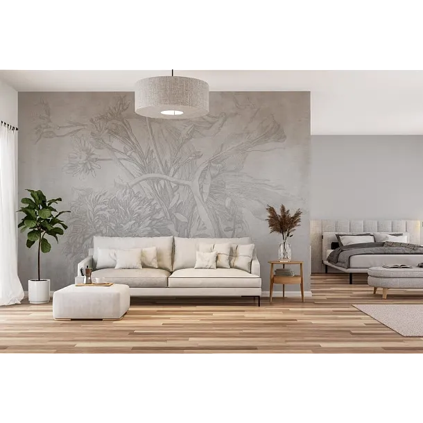 Tapeta Grey Ombre Flower na Wymiar od WallArt