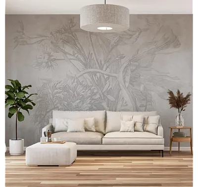 Tapeta Grey Ombre Flower na Wymiar od WallArt