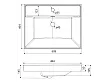 Umywalka Ceramiczna Wpuszczana w Blat Study Square 60,5x46,3x14,7 od Mobi