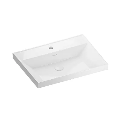 Umywalka Ceramiczna Wpuszczana w Blat Study Square 60,5x46,3 od Mobi