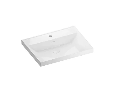 Umywalka Ceramiczna Wpuszczana w Blat Study Square 60,5x46,3 od Mobi