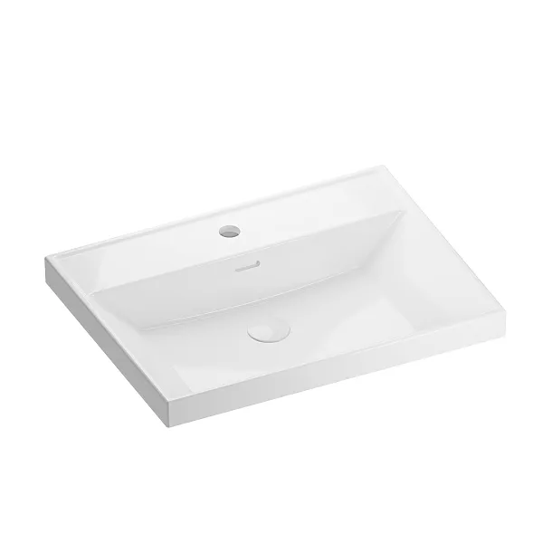 Umywalka Ceramiczna Wpuszczana w Blat Study Square 60,5x46,3x14,7 od Mobi