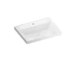 Umywalka Ceramiczna Wpuszczana w Blat Study Square 60,5x46,3x14,7 od Mobi