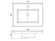 Umywalka Ceramiczna Wpuszczana w Blat Academy 60,7x46,3x16,6 od Mobi