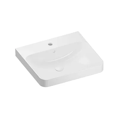 Umywalka Wpuszczana w Blat Study Round White od Mobi 50,5 x 46,3