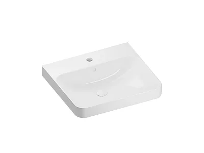 Umywalka Wpuszczana w Blat Study Round White od Mobi 50,5 x 46,3