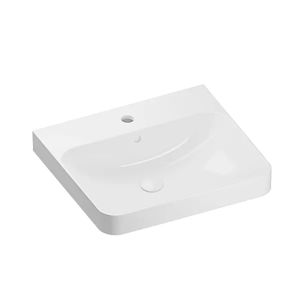 Umywalka Ceramiczna Wpuszczana w Blat Study Round 50,5x46,3x16,2 od Mobi