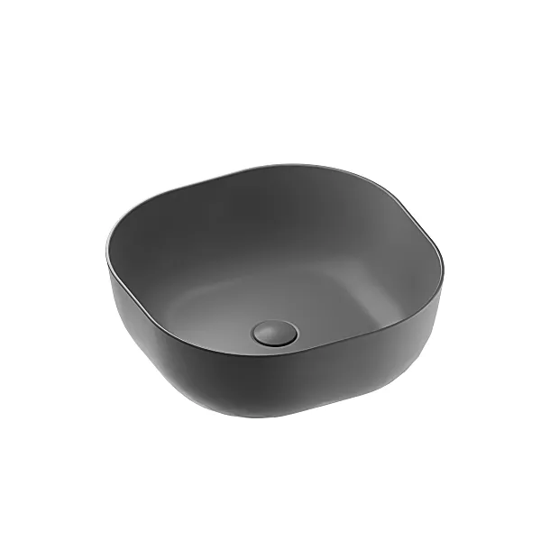 Umywalka Nablatowa Ceramiczna Cirrus Grey Matt 42,5x42,5x14,5 od Mobi